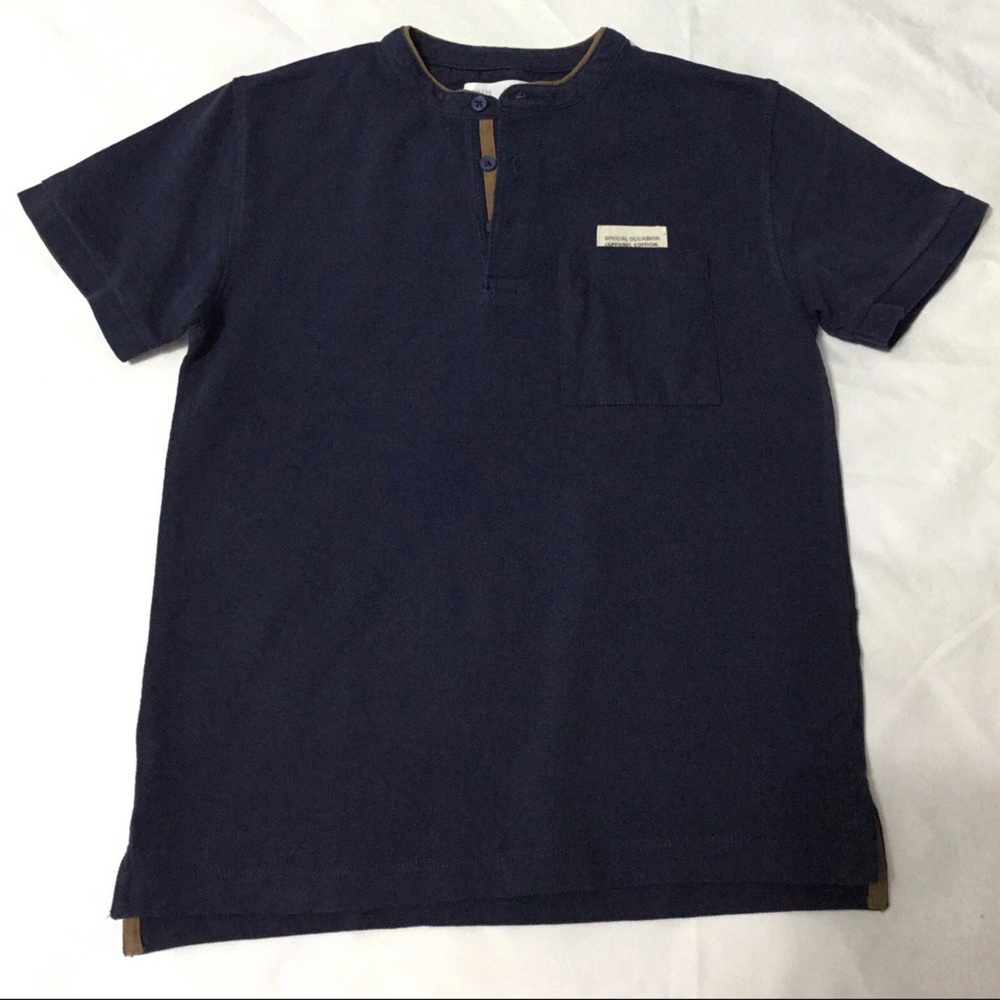 Zara Girls Blue Short Sleeve Polo Shirt Apparel Edition Size 8-9 years (K108)